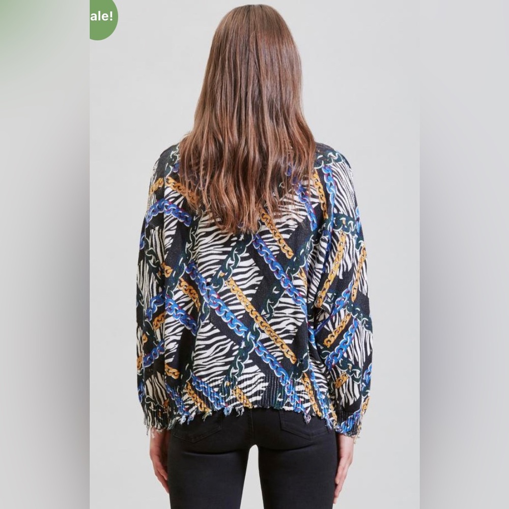 R13 Chained Zebra Sweater. Size Small - image 3